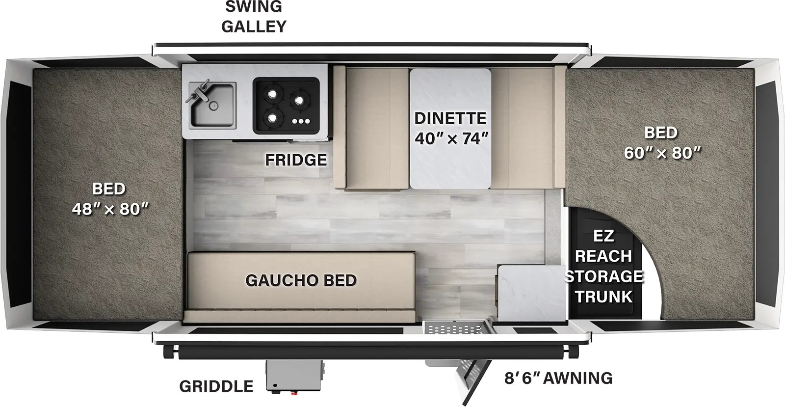 2023 FOREST RIVER FLAGSTAFF 206M, , floor-plans-day image number 0